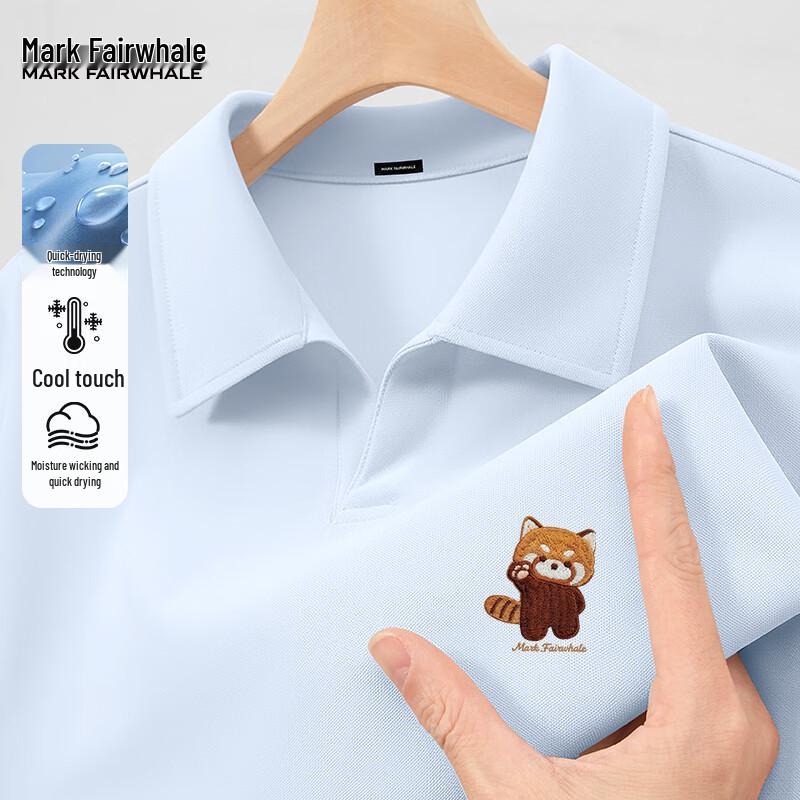Mark Fairwhale Men's Panda Print Quick-Dry Polo Shirt
