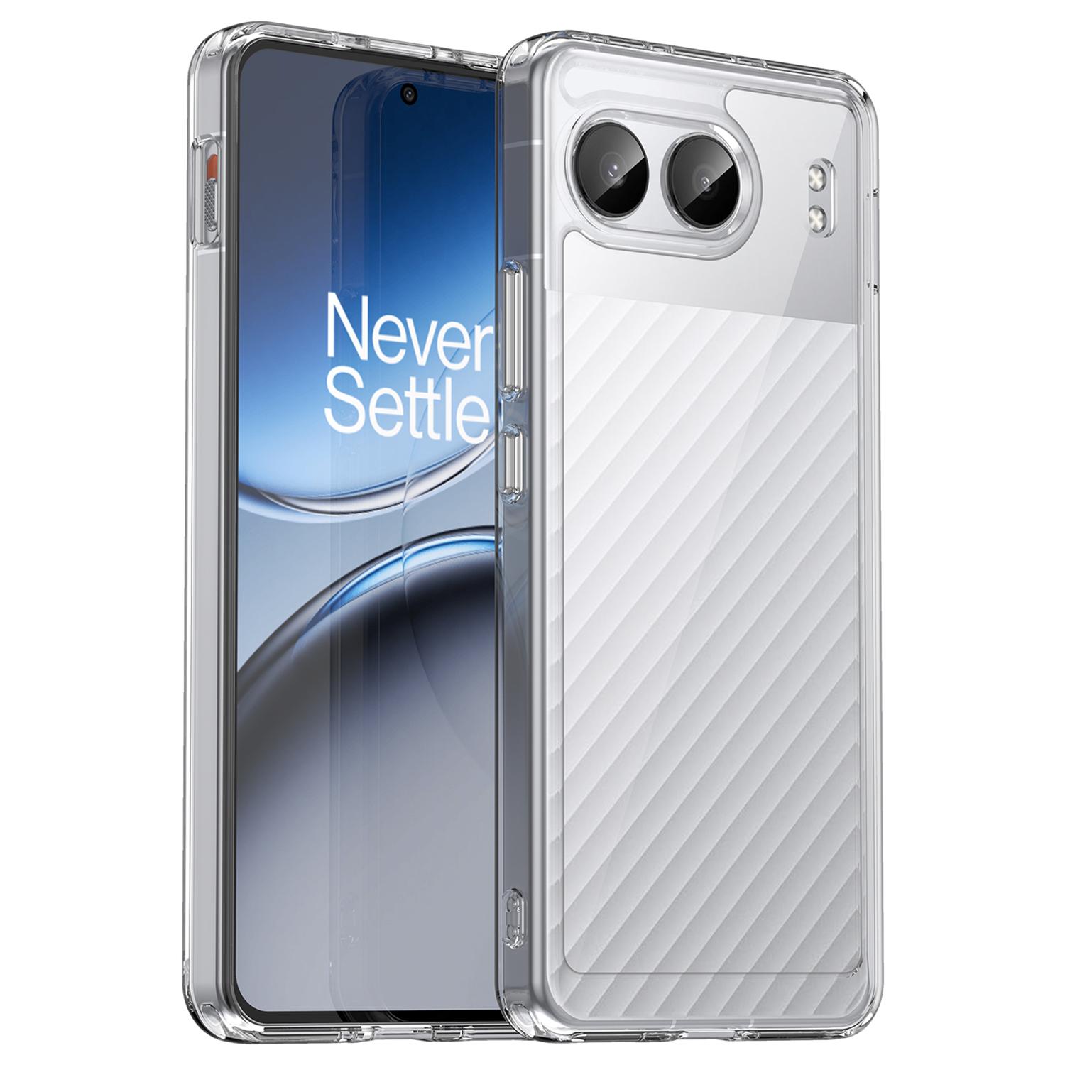 

WANLONFENG MF Series for OnePlus Nord 4 Case TPU+Acrylic Clear Phone Cover with Tempered Glass Film Style A