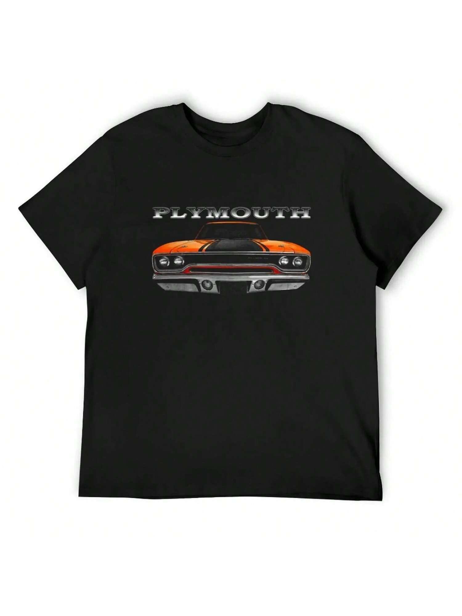 1970 Plymouth Road Runner Front Orange T-Shirt Plus Size Clothes Kawaii Clothes Funny T-Shirt Tees unisexs Funny T Shirts S разноцветный