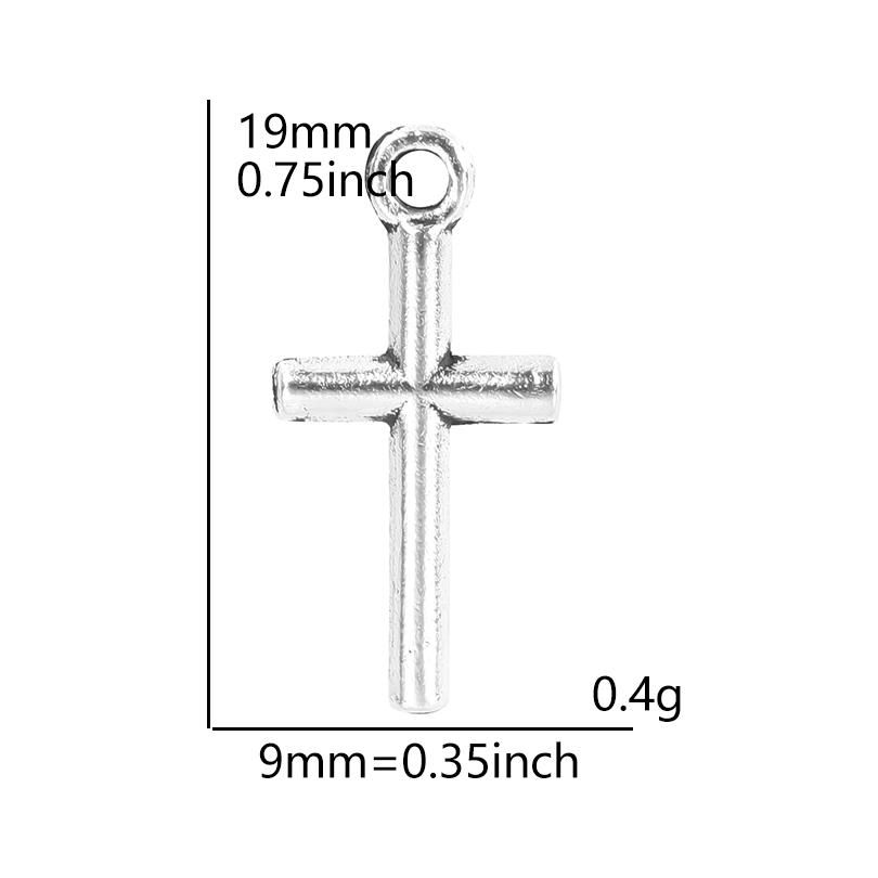 6pcs Religious Metal Retro Silver Color Cross Pendant Charms For Jewelry Making Bulk Christ Jesus Pendants DIY Necklace Earrings
