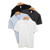 Youth Double-sided Lyocell Mercerized Cotton T-shirt Stand-collar Black Premium Short-sleeve Minimalist Lightweight Breathable Business T-shirt