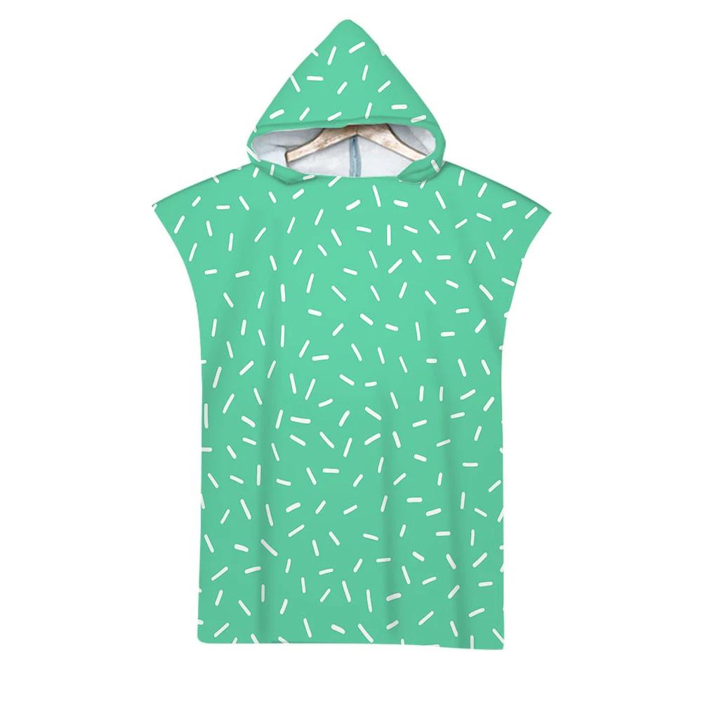 Tropical Fruits Print Hooded Beach Towel Microfiber Bath Towel Summer Poncho Surf Towel for Men Women, Changing Robe, Bathrobe