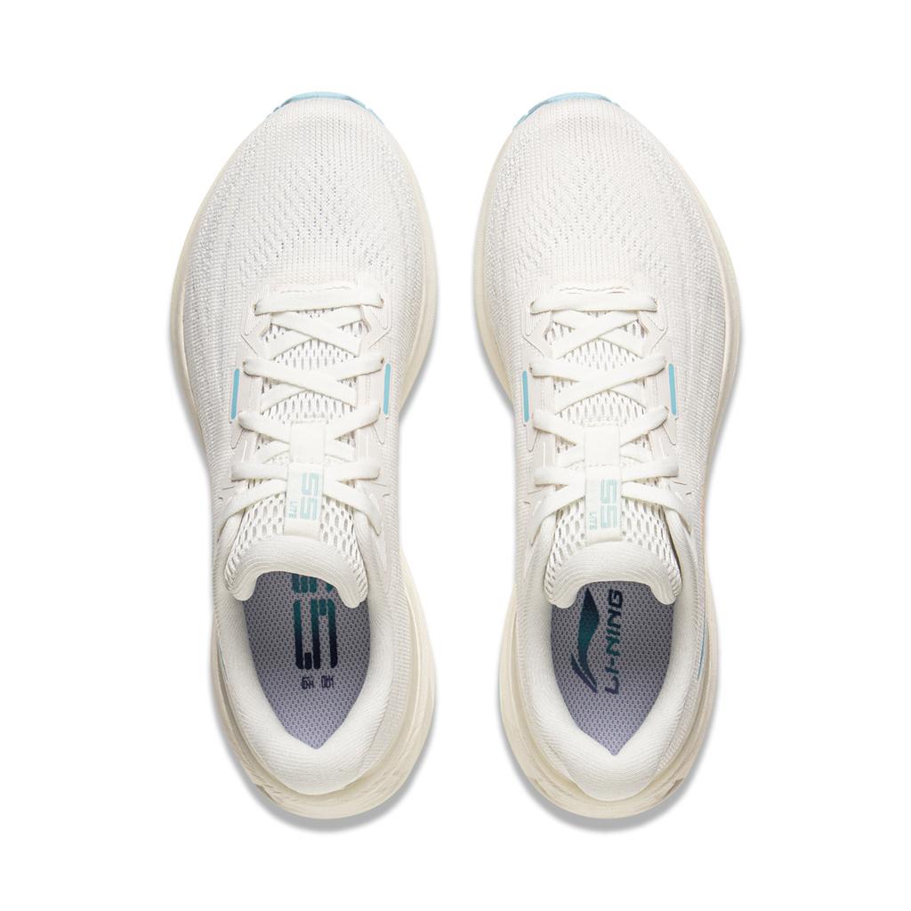 Li Ning My Leap 3.0 Cushioning Breathable Low top Casual Long Distance Running Shoes Women's Mist White ARSV024-1