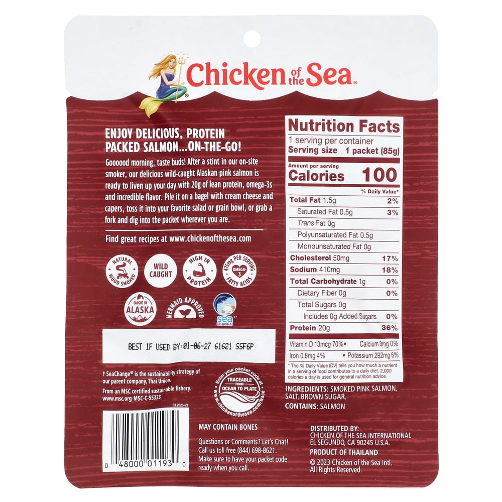 iHerb Wild Alaskan Smoked Salmon 85g (3oz)