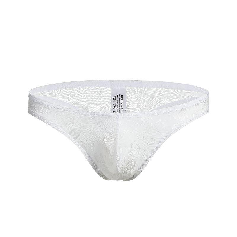 Men's Sexy Lace Thong - Low Waist, Breathable & Elastic C505