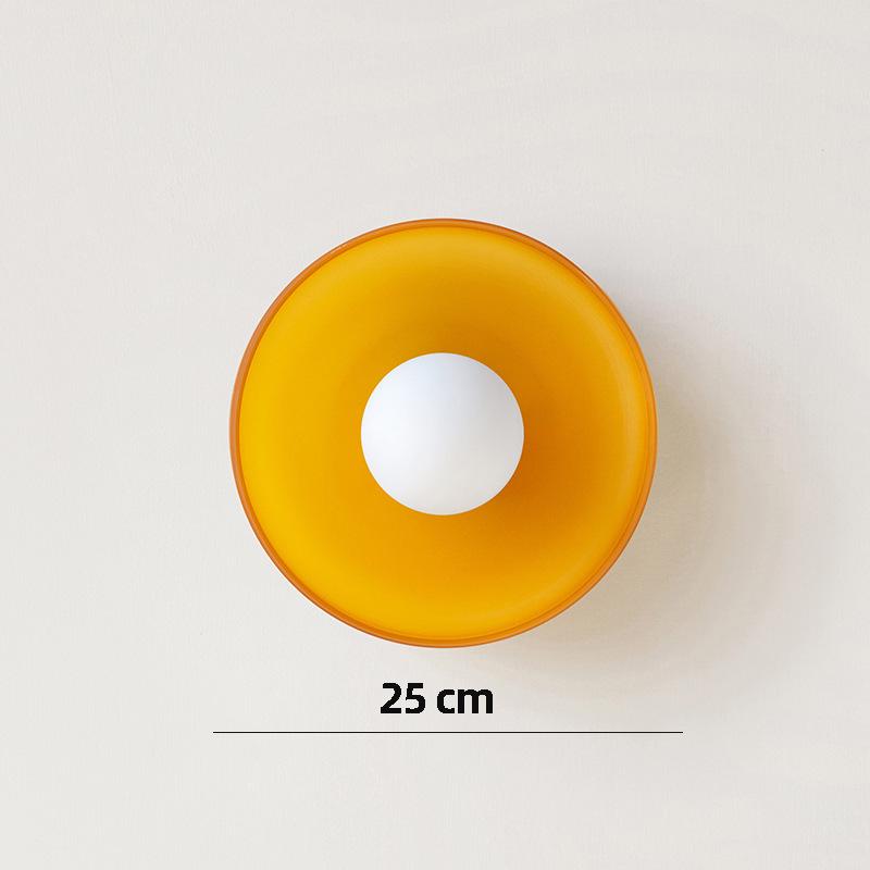 Nordic Minimalist Memphis Ceiling Lamp - French Retro Glass for Entrance, Hallway, or Balcony