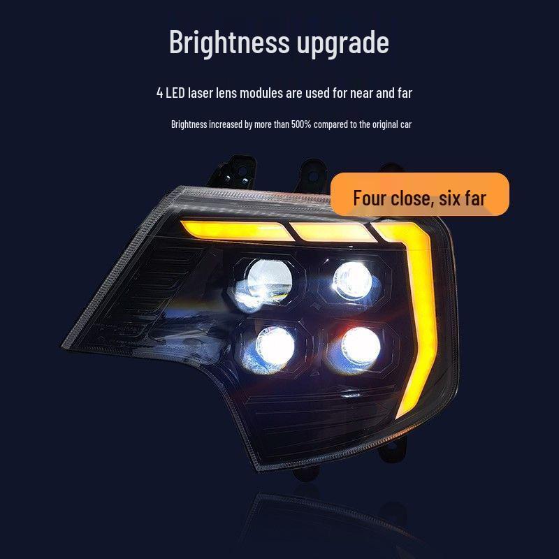 Compatible with Sinotruk Howo T7H Headlight Assembly and T5GTX Four-lens Laser Front Combination Lamp.