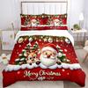 Christmas Greetings Card Print 3Pcs Bedding Setduvet Cover With 2 Bedropillowcase Home Birthday Gift