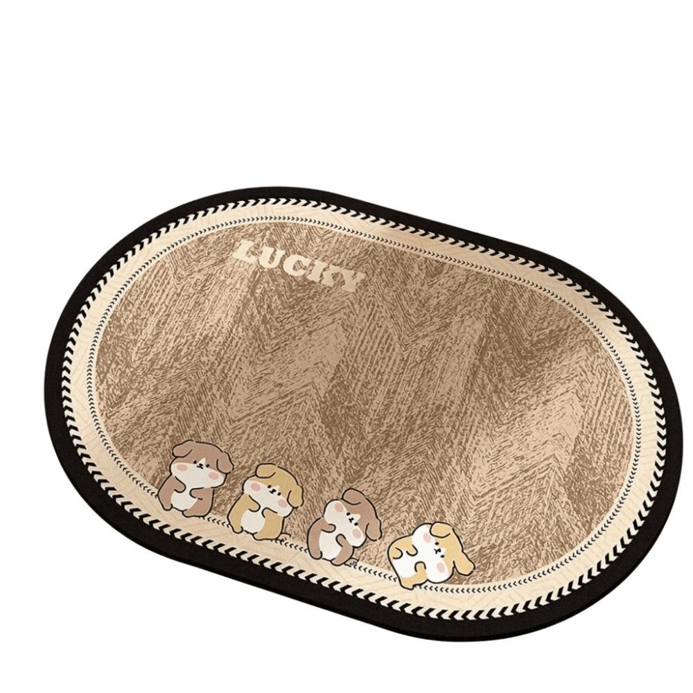 Cartoon Animal Bathroom Mat Anti Slip Door Mat Stain-resistant Puppy Absorbent Mat  Wet Areas