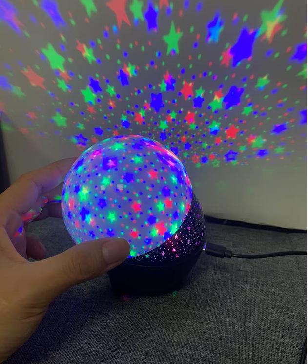 USB Starry Sky 3D Projection Lamp: Magical Night Light with Full Sky Stars & Moon