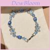 Frühling Sommer Blau Zirkon Kleeblatt Armband Für Frauen Modeschmuck Geschenk