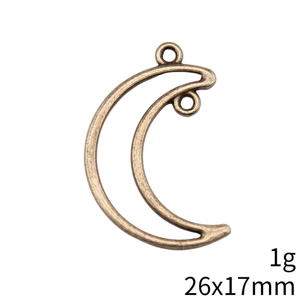 Valentine's Day Accessories Women Water Drop Moon Connector 2 Hole Pendants For Earring Accessories Parts Cheap Cute Stuff Accessory Parts