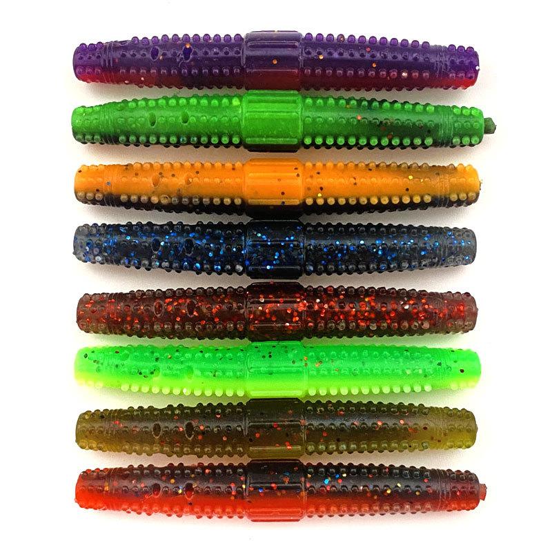 Floating TPR Stick Insect Sound Bead Fishing Soft Bait (8PCS)