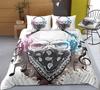 3D Skull Head Bedding Set Bedding Bedding Bedding Cover and Pillow Case 2/3 Pieces Single/Double Bed Washable and Quick Drying Bedding