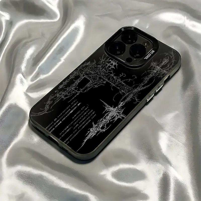 Laser Dark Style Cross Print Phone Case For iPhone 17 16 Pro Max 15 14 7 8 Plus 13 12 11 Pro Max 17Air X XR XS Max Laser Cover