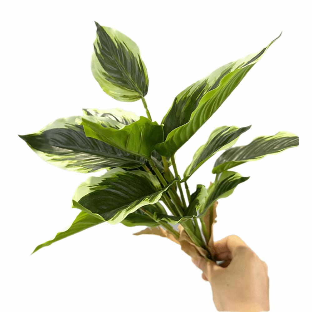 Creative 14 Leaves Artificial Plant Evergreen Green Scene Making Greenery Leaves Photo Props Plant Wall Wedding Ornament