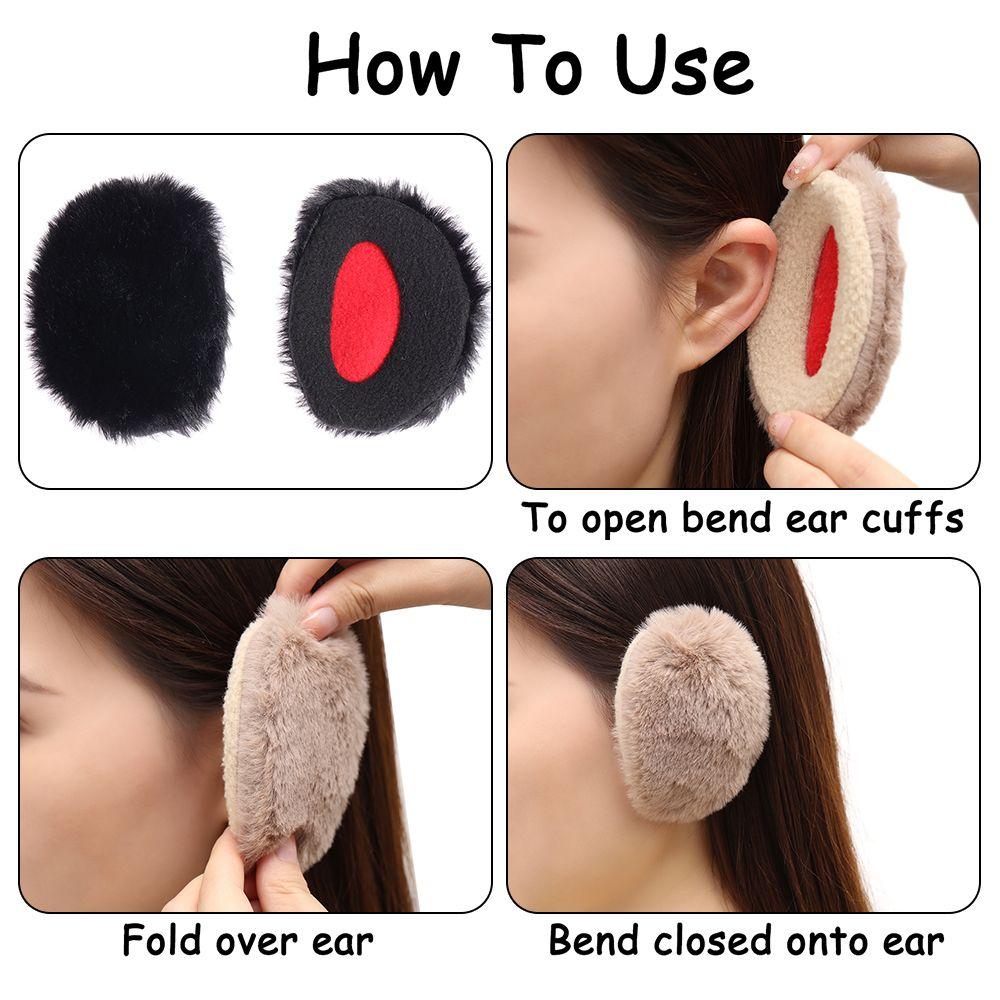 Windproof Winter Warm Ear Protection Ear Cover Bandless Ear Muffs Fluffy Fleece Ear Warmers