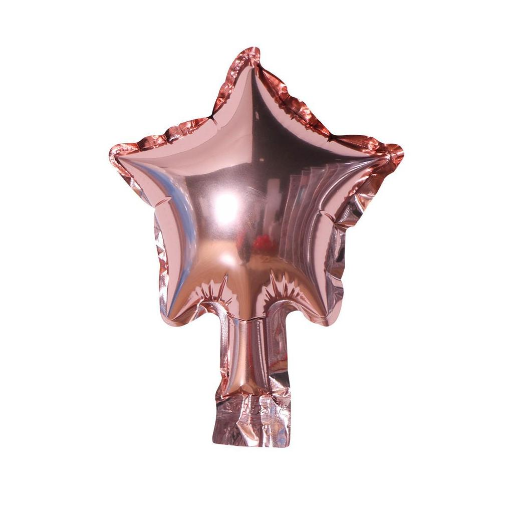 5-Inch Heart & Star Foil Balloons for Birthday Party or Wedding Decorations