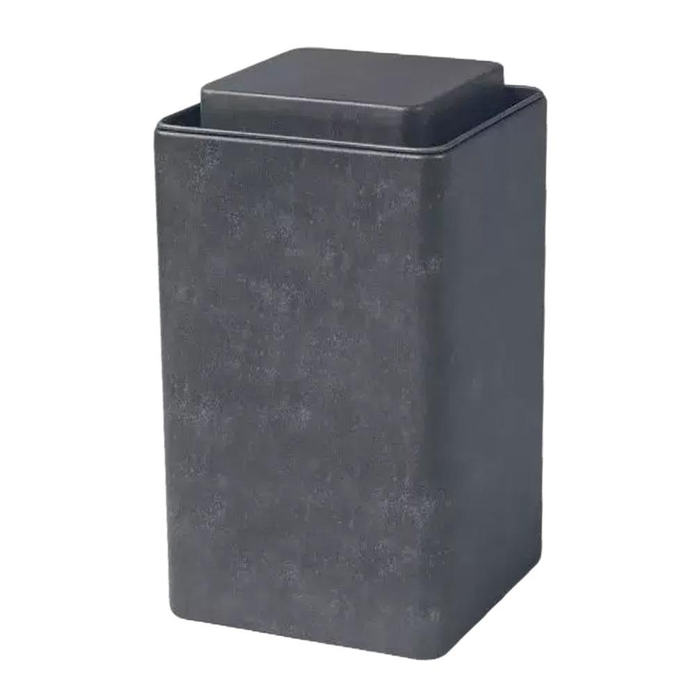 Retro Design Tea Cans Frosted Surface Square Shape Metal Cans Tinplate Material Fine Sand Texture Storage Jar Piggy Bank