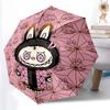 1pc Sturdy 8-Bone Auto Umbrella, LABUBU Umbrella, Digital Printed, Foldable Umbrella for On-the-Go Outdoor Use