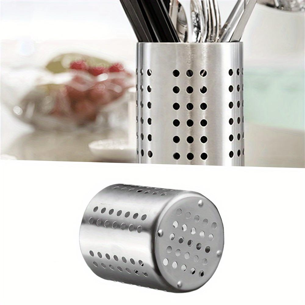 Stainless Steel Utensil Holder 1pc Durable Kitchen Organizer for Chopsticks, Spoons & Whisks, Ideal for Home & Restaurant Use