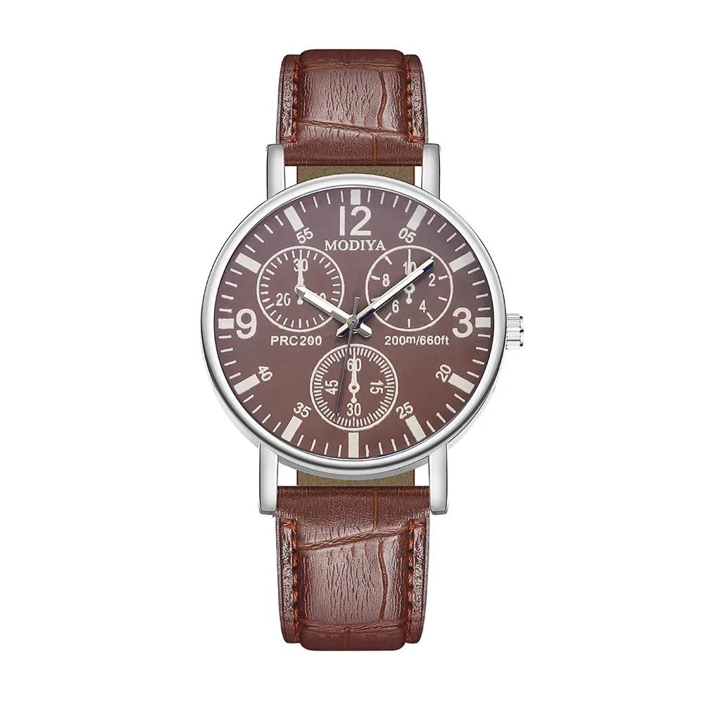 Business Luxury Leather Strap Analog Quartz Watches for Men Women Wristwatches Clock Casual Simple Man Watches Reloj Hombre