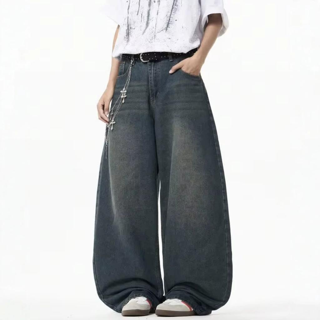 European and American New Autumn and Winter Casual Men's Street Style Hip-hop Loose Jeans