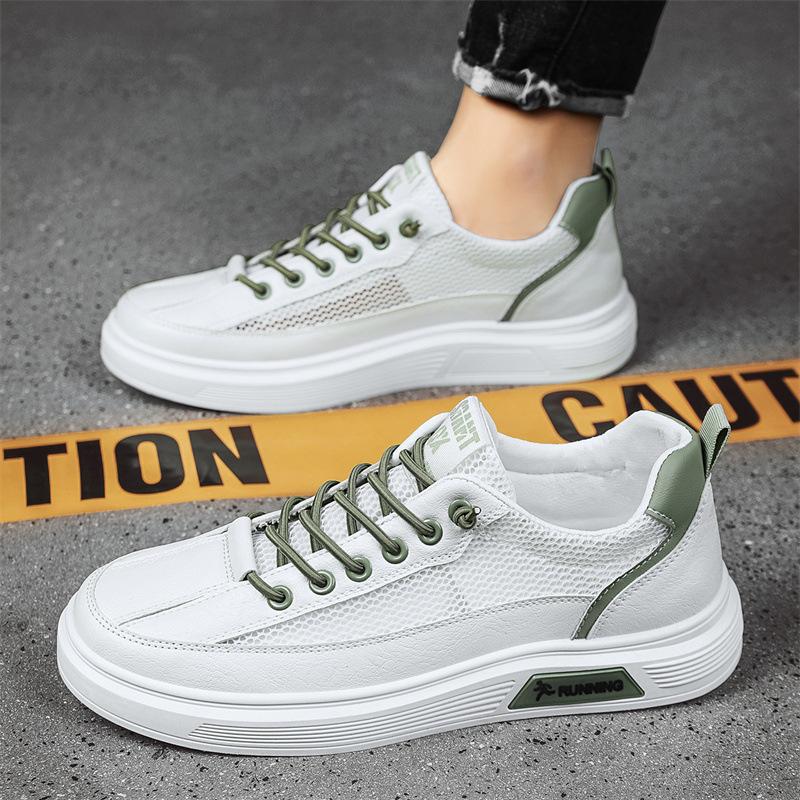 Summer new sports and leisure little white board shoes men's thin breathable mesh shoes