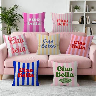 Ciao Bella Italian Quote Throw  Pillow Gift Home Office Decoration Bedroom Sofa Car Cushion Cover Case X