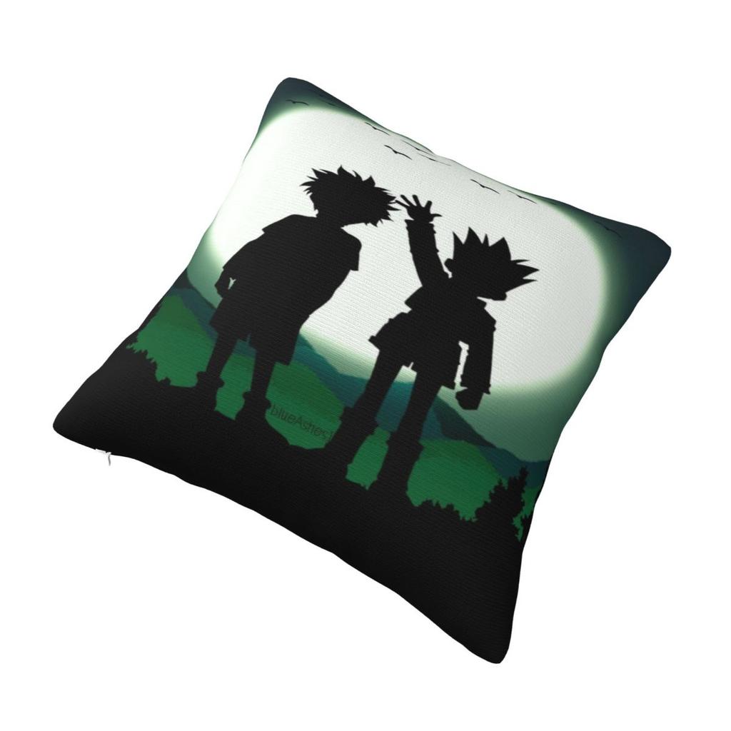 Hxh Gon And Killua Hunter Printed Pillowcase Cushion Cover Pillow Covers Y2K Bedroom Decorations Square Multiple Sizes