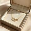 Elegant Three-Ring Necklace for Women - Versatile High-End Clavicle Choker, Perfect Gift for Best Friend or Girlfriend