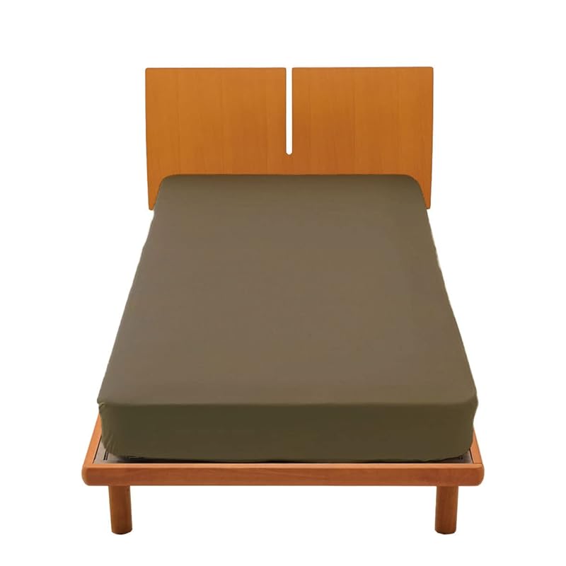 

IKS COOLECTION bed sheet fitted sheets dark brown 140X200X32cm mono