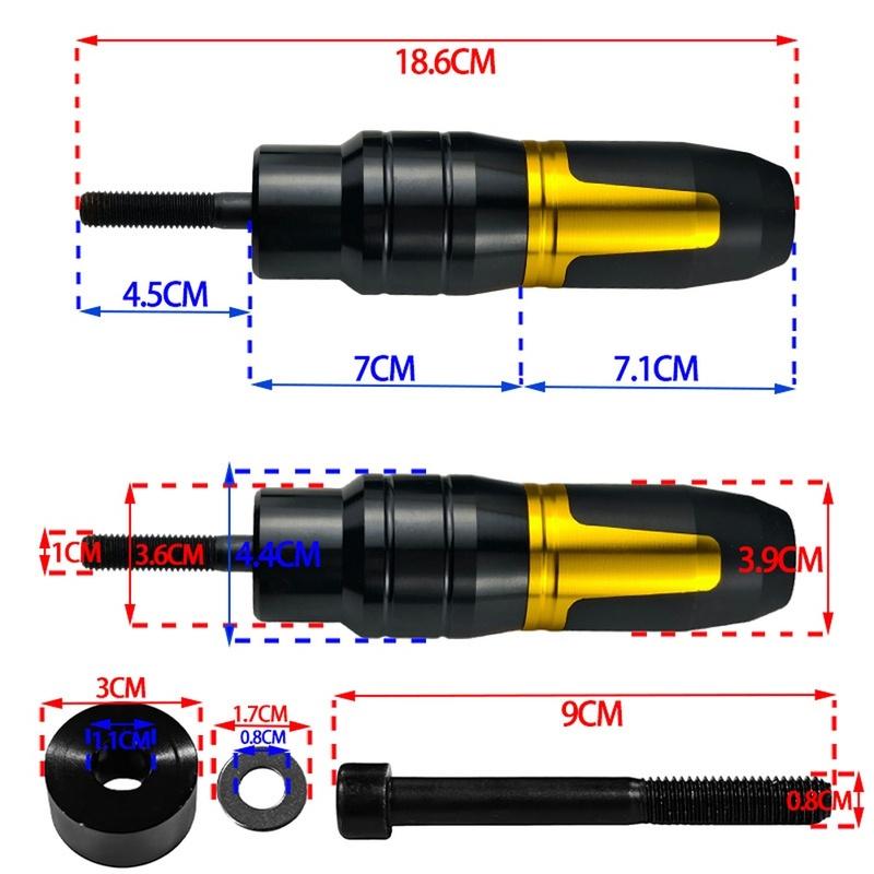 CNC Aluminum Motorcycle Exhaust Pipe Crash Bar Fork Protector Falling Protection Motorcycle Exhaust Sliders Crash Protector