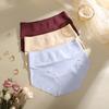 FINETOO 3Pcs Seamless High-Waisted Panty Anti-Slip Briefs Sexy Women's Underwear Anti-Curling Underpants S-3XL Large Size Pantie