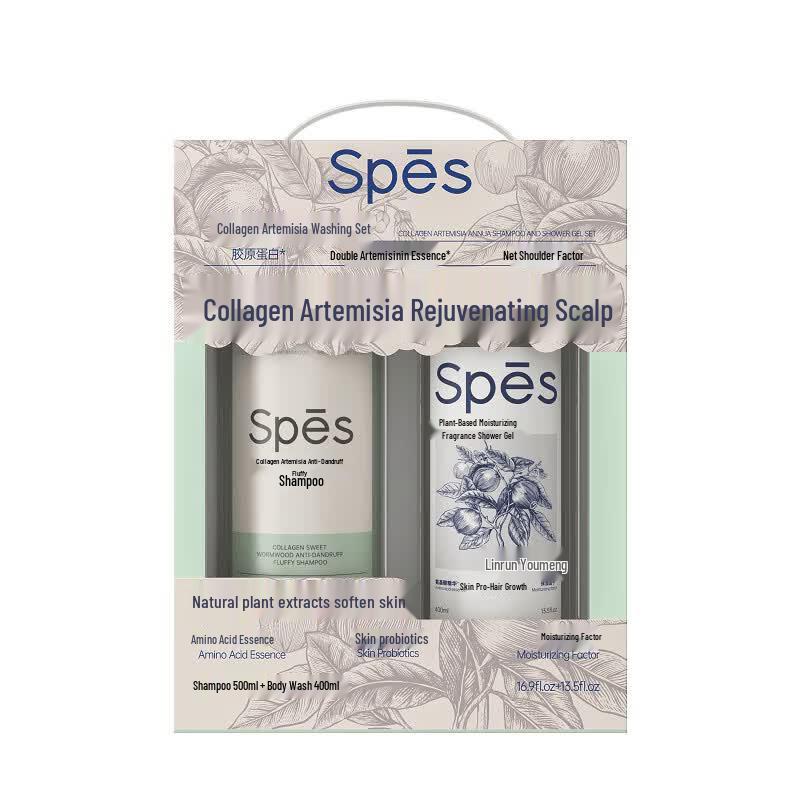 Spes Collagen Artemisia Shampoo & Body Wash Set