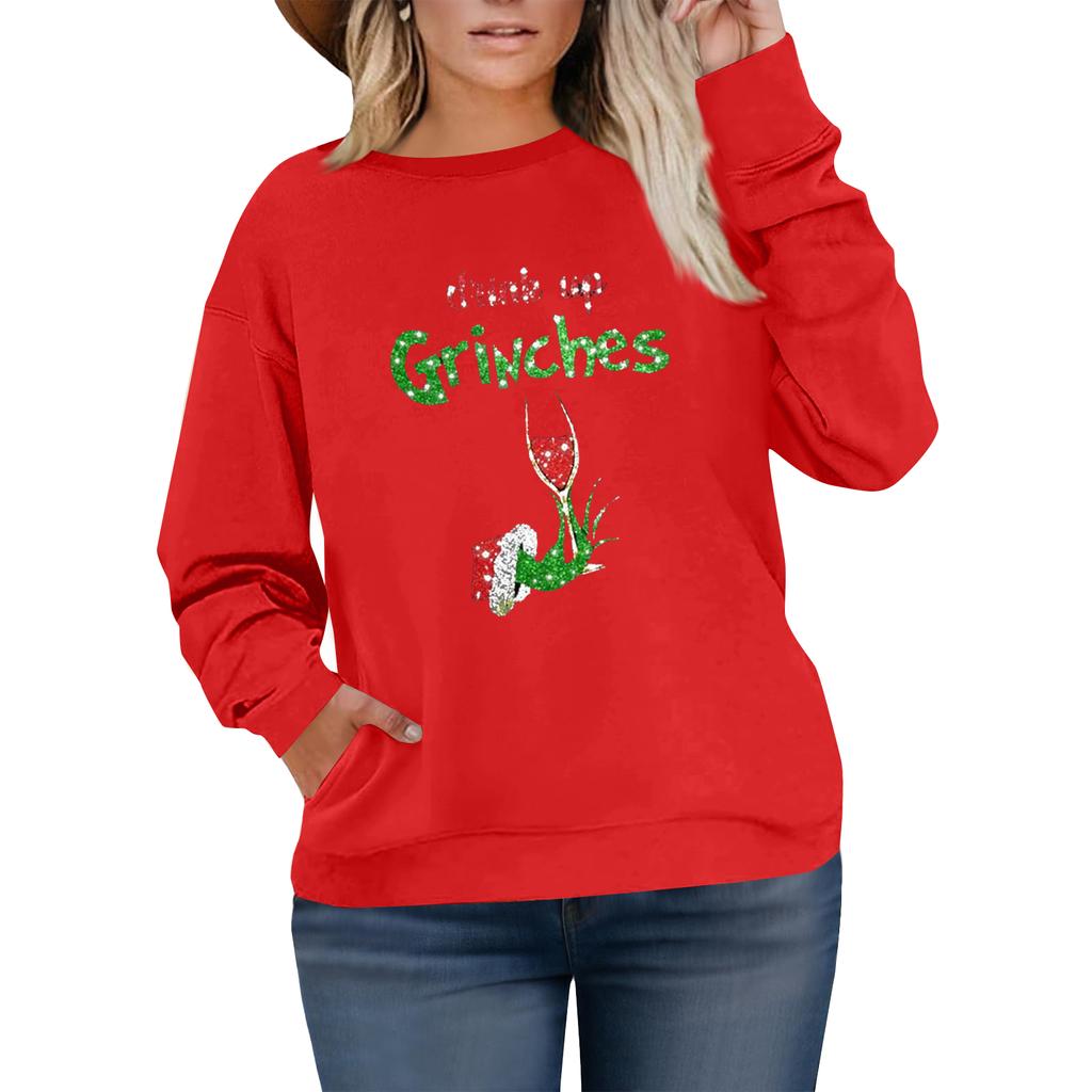 Women's Fashionable Casual Plus-Size Long Sleeve Pullover Printed Sweatshirt