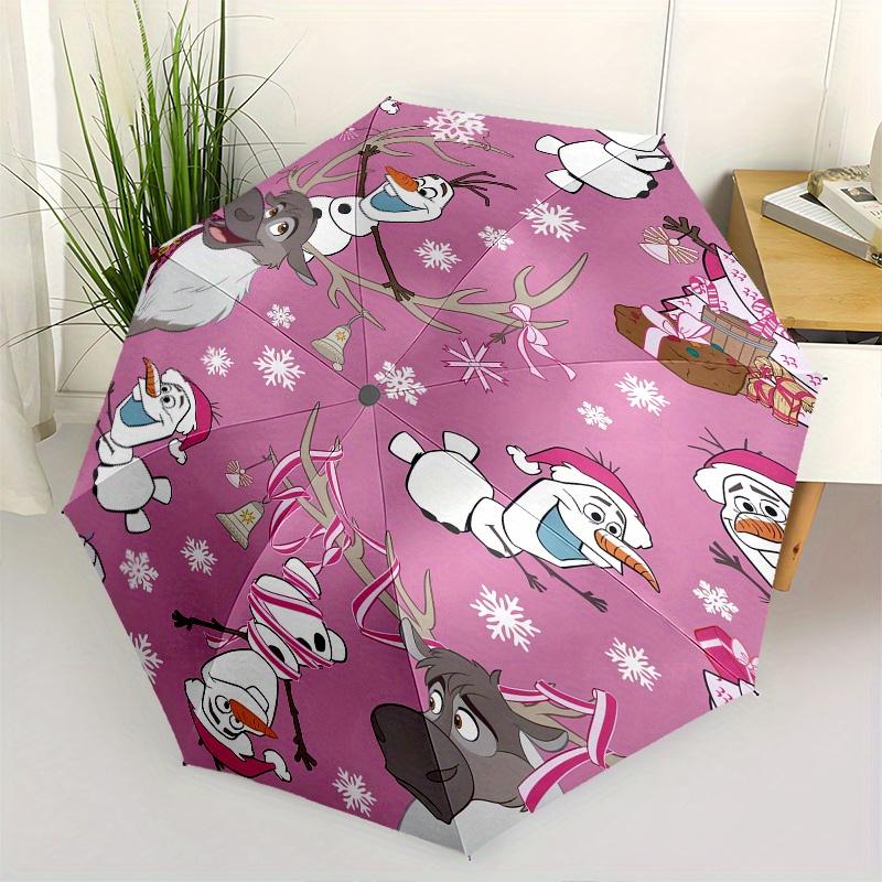 

Olaf,Christmas Themed folding umbrella, the best choice for gift giving, 8 ribs, casual, durable, lightweight and portable travel umbrella,