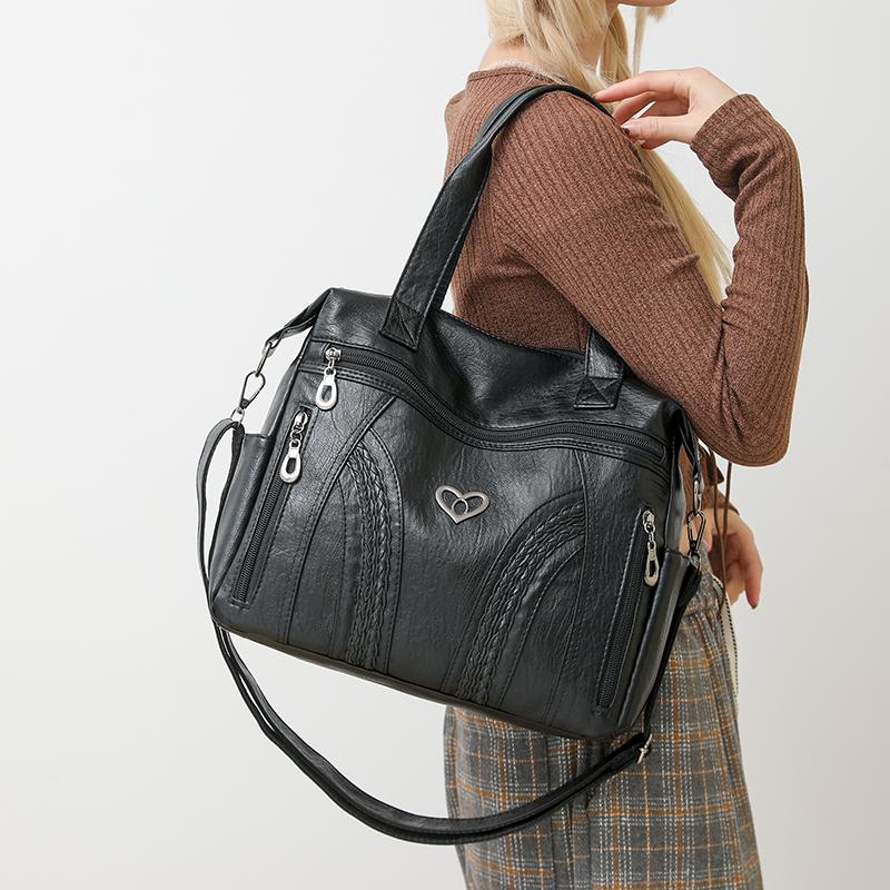 Women's Handbag Soft Leather Shoulder Bag Large Capacity Tote Bag