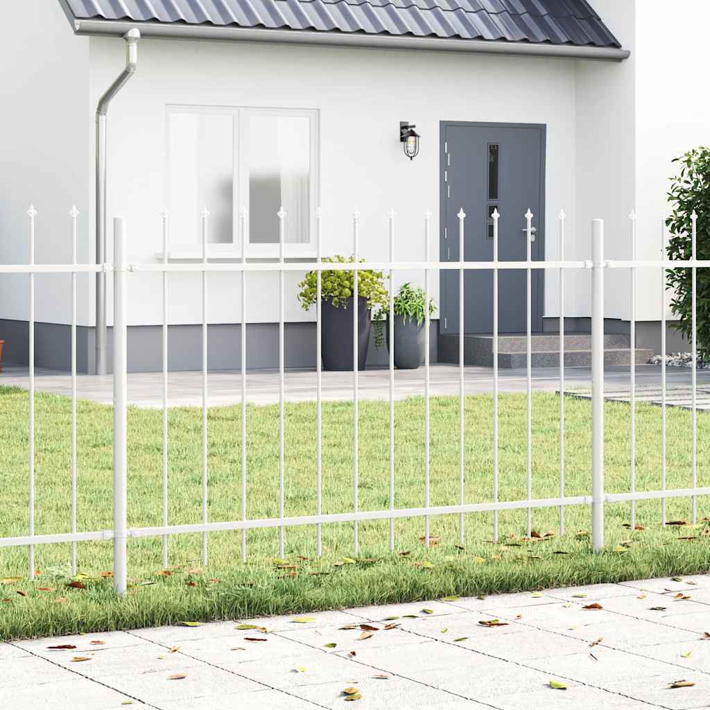Garden Fence Woerden White 1.7 X 0.8 M Powder Coated Steel