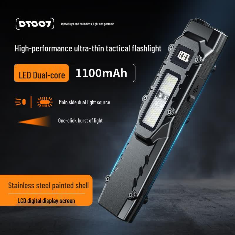 Cavalry Stainless Steel Dual-Source Rechargeable Tactical EDC Flashlight
