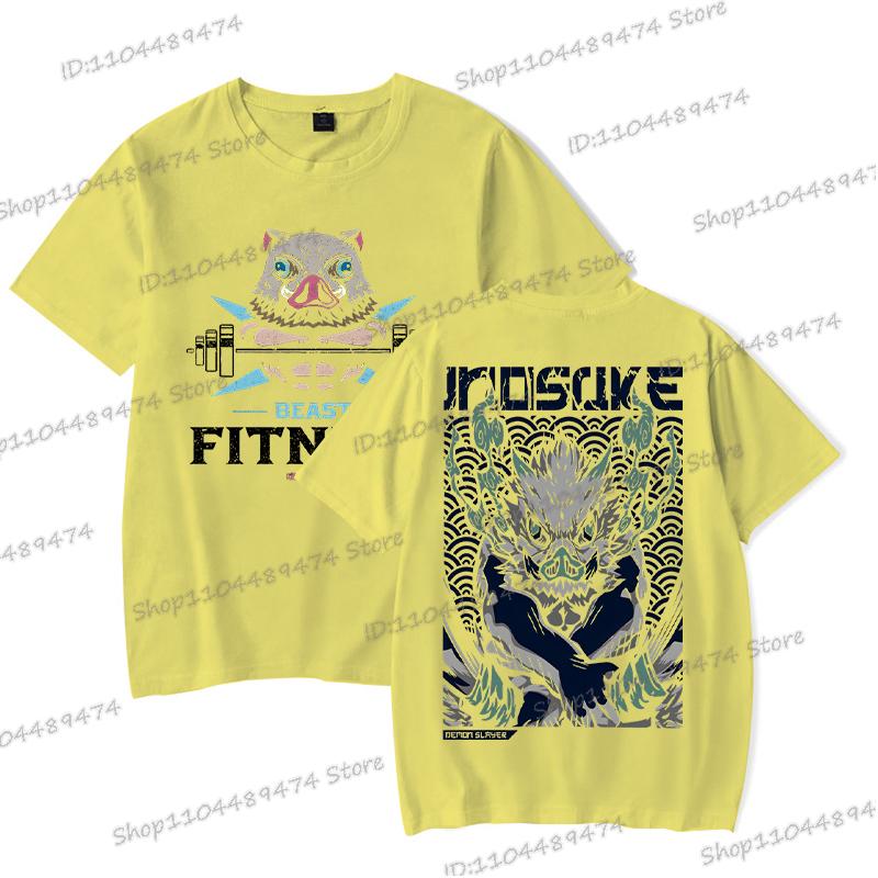Harajuku Anime Demon Slayer Men T-shirts Hashibira Inosuke Fashion Cosplay Graphics T Shirt Short Sleeve Summer Comic Streetwear