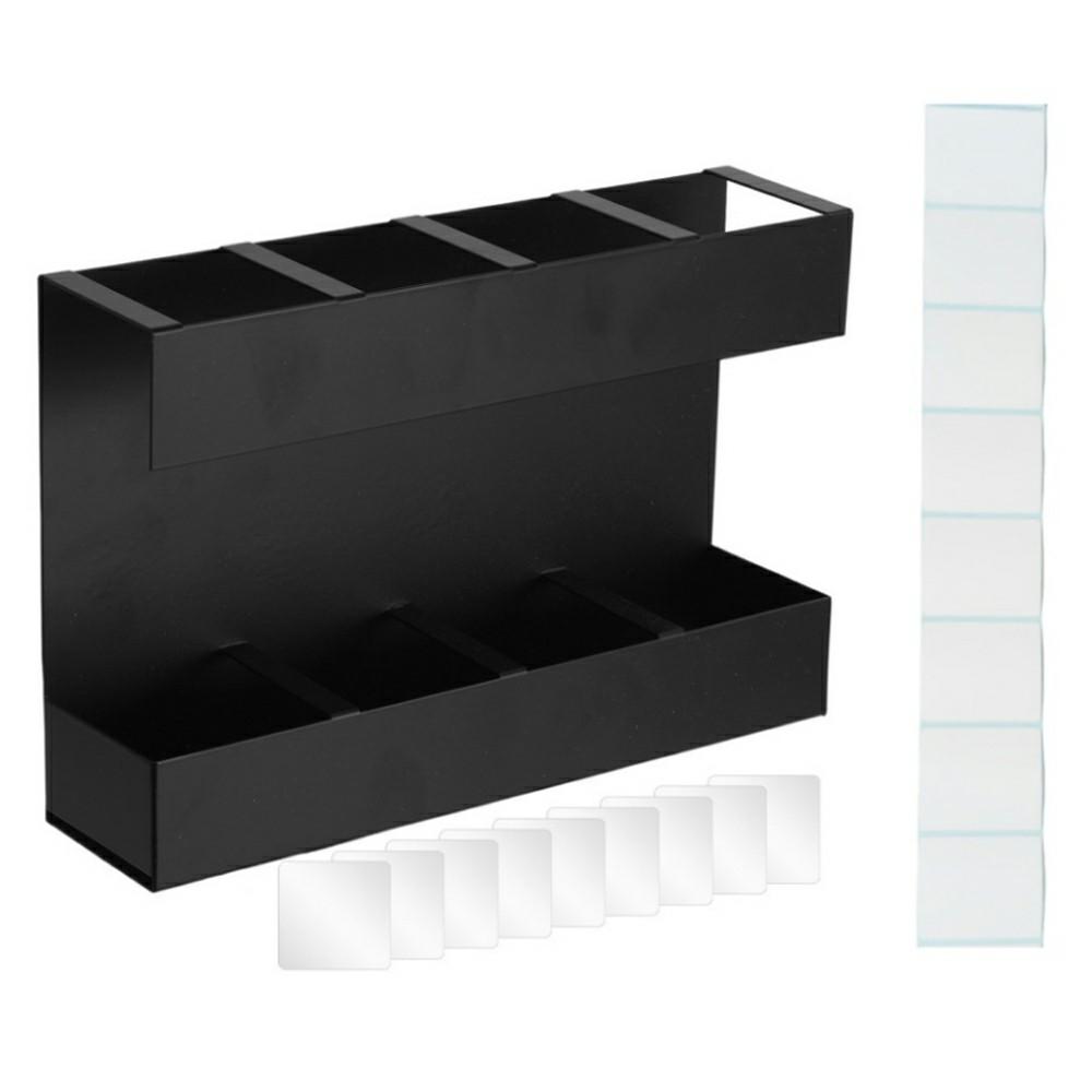 

YH019-1 4 Slots Metal Straw Dispenser Organizer Rack Space Saving Kitchen Storage Shelf (Without Soft Magnetic Sheet) A