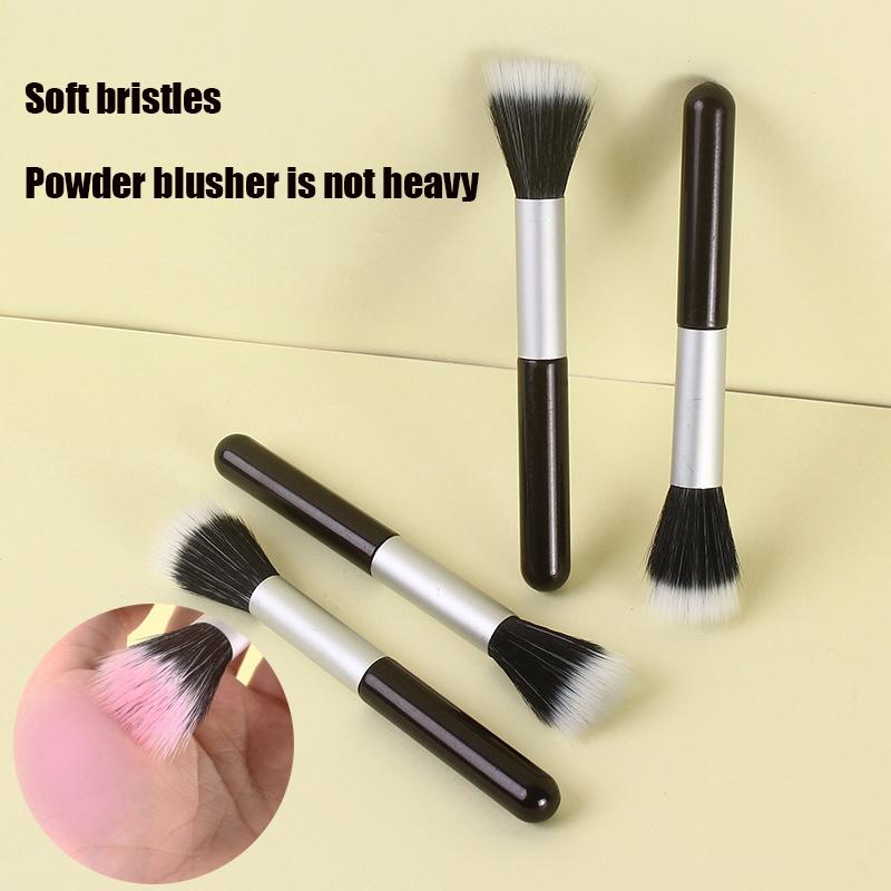 1Pcs Soft Hair Blusher Brush Makeup Brush Multifunction Blush Highlighter Brush Partial Face Powder Stippling Brush