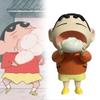 Charming Plastic Crayon Shinchan Anime Figure Of Shinnosuke With Bun Cute Collectible Decor