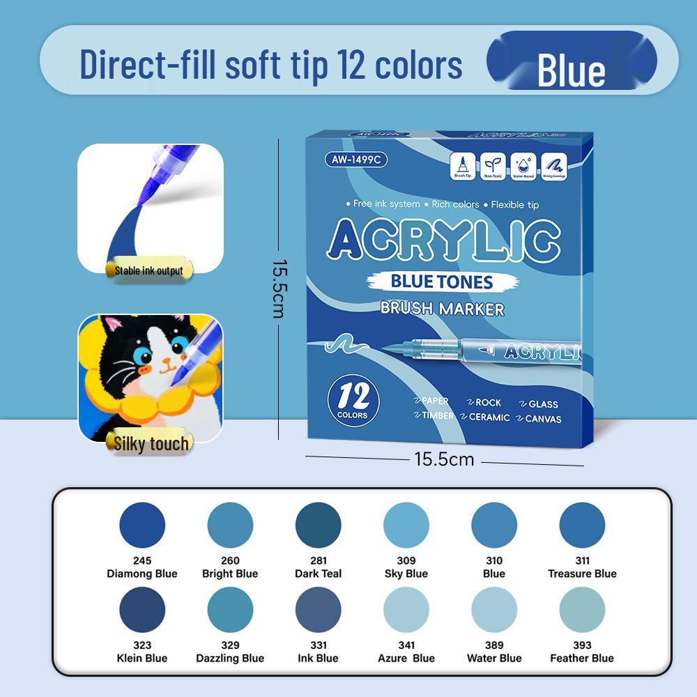 Weiche Acryl-Marker Stifte Set für Anime Hauttöne und Macaron Farben - Ideal für Kunstprojekte von Grundschülern