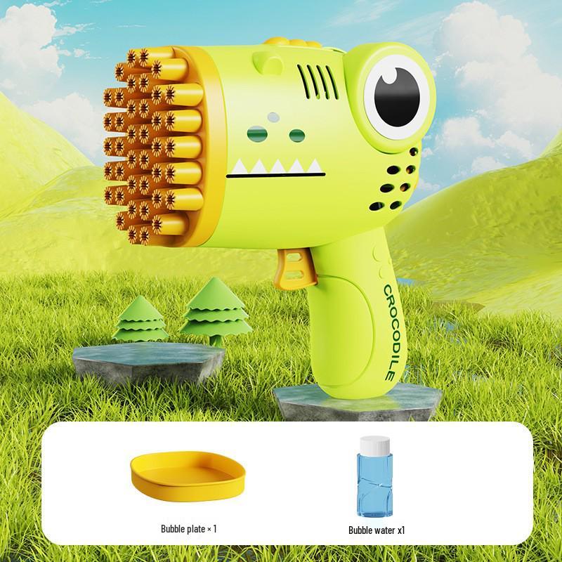40-Hole Little Dinosaur Handheld Bubble Blower - Automatic Outdoor Toy for Kids