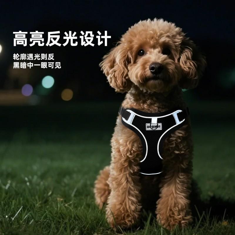 Lightweight Breathable Dog Harness Vest Quick Dry Leash Set Small Medium Dogs