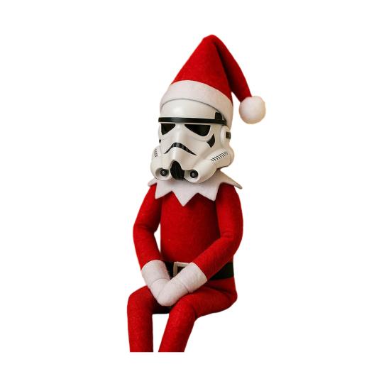 Stormtrooper na schodech Vánoční elfí panenka Sběratelská elfí figurka Dárky do punčochy na Vánoce Dekorace na domácí párty