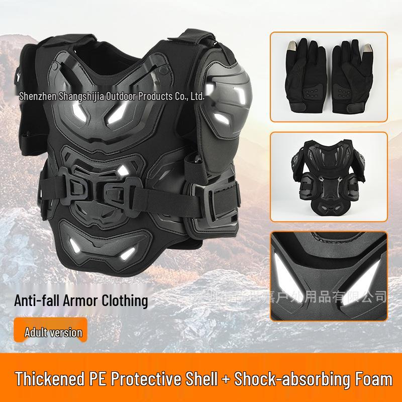 Off-road Motorcycle Chest Protector Gear: Armor, Helmet, Breathable Vest & Back Protector