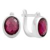 Silver Earrings with a Natural Ruby 7ct (2205098)